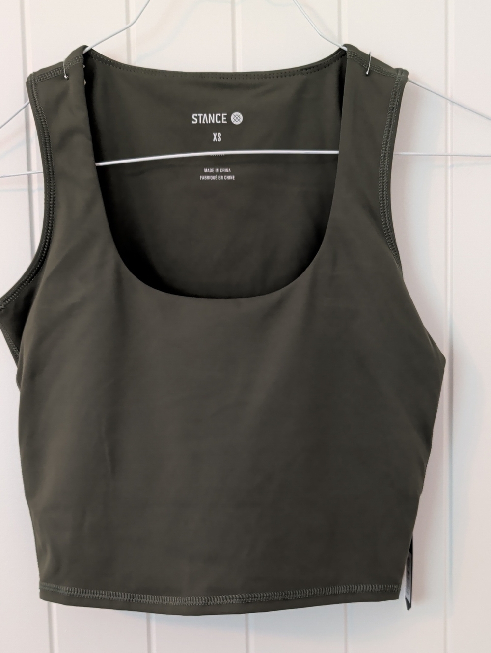 Stance Women's Olive Cropped Tank Top - Deep Olive Green Happenings